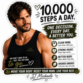 10,000 Steps A Day - JJ Michaels Vinyl Sticker 3 Inches