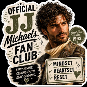 JJ Michaels fan club member sticker John jamieson Michaels actor model organic