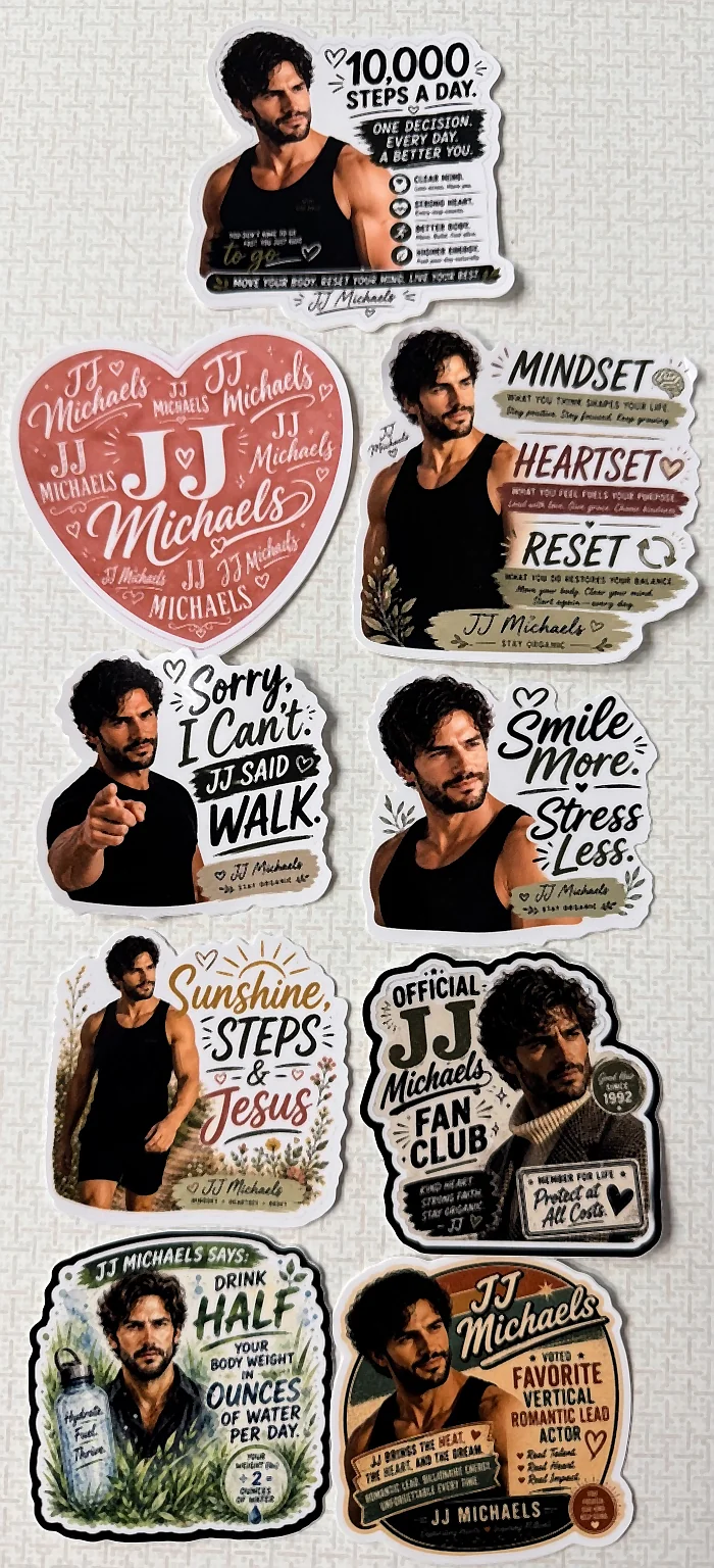 Set of 9 Limited Edition Stickers JJ Michaels Save Money